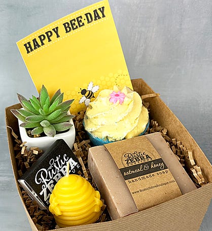 Happy Bee Day Succulent Spa Gift Box